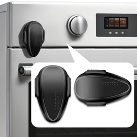 YTDSUP Oven Lock Child Safety (2 Pack),Oven Door Lock,Oven Front Lock, Baby Proofing, Baby and Child Proof Locks for Drawer Oven Stove Door, Upgrade Heat-Resistant Material, Easy to Install - Black