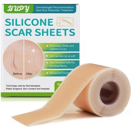 【Parches de Silicona para Cicatrices】Cinta de Silicona Profesional para Cicatrices Queloides, Postquirúrgicas, Heridas y Quemaduras - Ideal para Tratamiento de Estrías y Regeneración de la Piel Tiras de Silicona Reutilizables, Parches de Colágeno para Cic