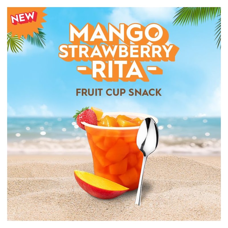 Del Monte Escapes Mango Strawberry - Rita, 7 oz Cups,