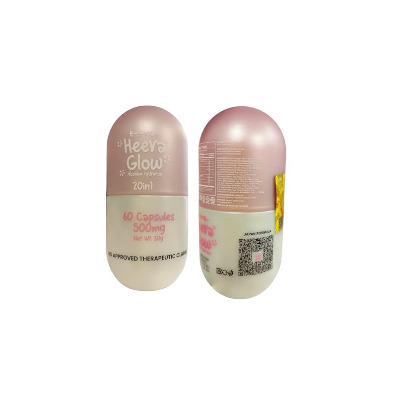 60 cápsulas Heera Glow Absolute Hydration 20 en 1 con
