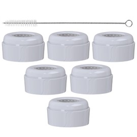 Pequeño Collares de repuesto para biberón para biberones estrechos de Dr. Brown's de 4 onzas y 8 onzas,diseño único,1 unidad (paquete de 6) sin BPA,compatible con botellas de plástico y vidrio,sin