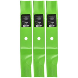 8TEN LawnRAZOR Hi Lift Blade Set 48 inch Deck for Ariens Gravely Exmark Toro Ferris Snapper 103-2527 103-6583 04919100 3 Pack