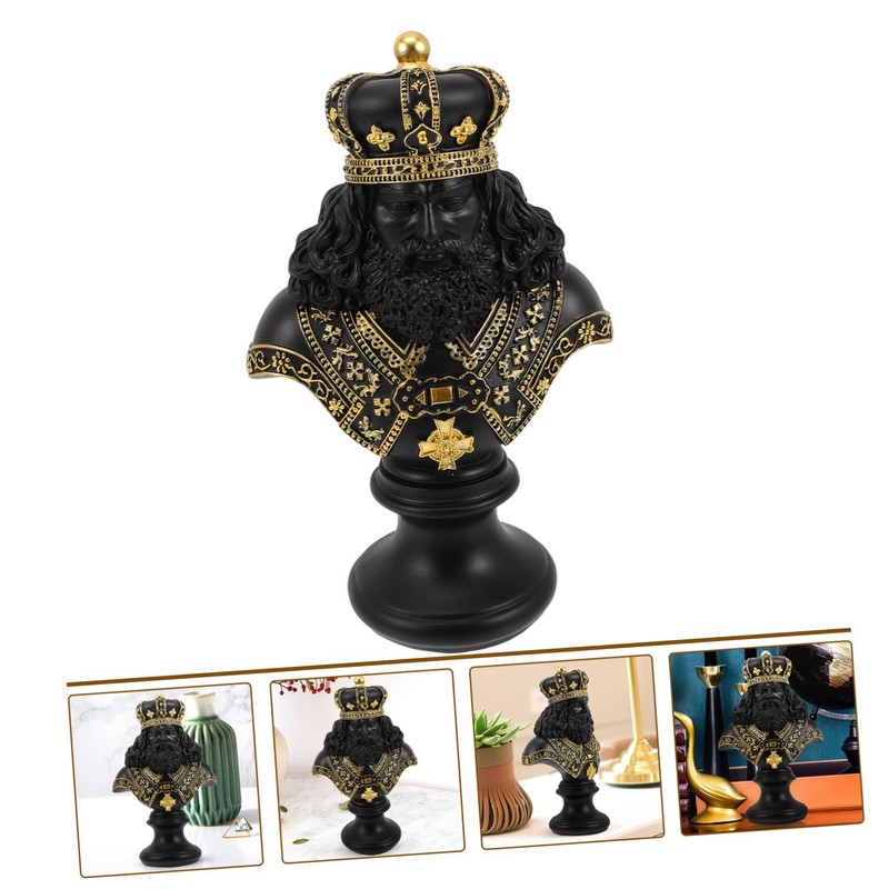 GRIRIW Desktop Chess Sculpture Chic Office Decor Stylish Chess Status