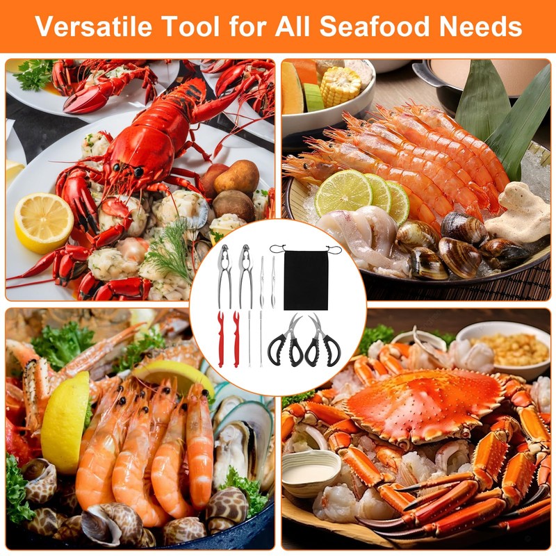10Pcs Crab Cracker Tool Set, Crab Legs Crackers Lobster Crackers,