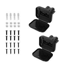 2pz Connettori Rapidi per Cavi da 50A con Supporto e Tappo, 12-6 AWG Connettore Rapido Batteria 12V-36V Spina SB50 Impermeabile per Auto Camper Verricello Barca Rimorchio ATV (Nero)