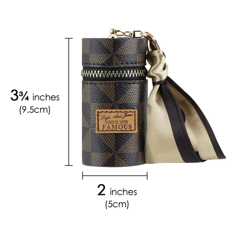 Estuche Para Labial Adorila Bolsa De Cuero Para Brillo De