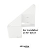 Oktaplex lighting Corner Wall Bracket White | Suitable for Outside