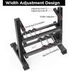 Unbranded 3-Tier Dumbbell Rack Solid Steel Home Gym Weight Storage