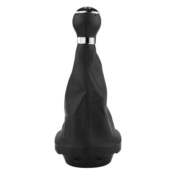 Manual Gear Shift Knob 5 Speed Black Leather Gear Shift