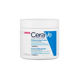 CeraVe Crema Hidratante Diaria para Rostro y Cuerpo, Piel Seca a Muy Seca, Hidratación por 24 Horas, con Ceramidas Esenciales y Ácido Hialurónico, 454 g