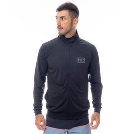 Billabong Rash Zip Thru, Men's Rash Guard, Black, L