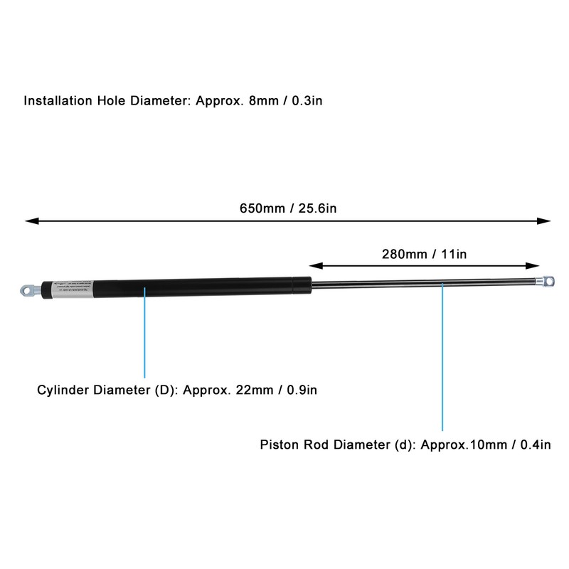 Hydraulic Support Rod Gas Spring Shock Lift DIY Heavy Duty