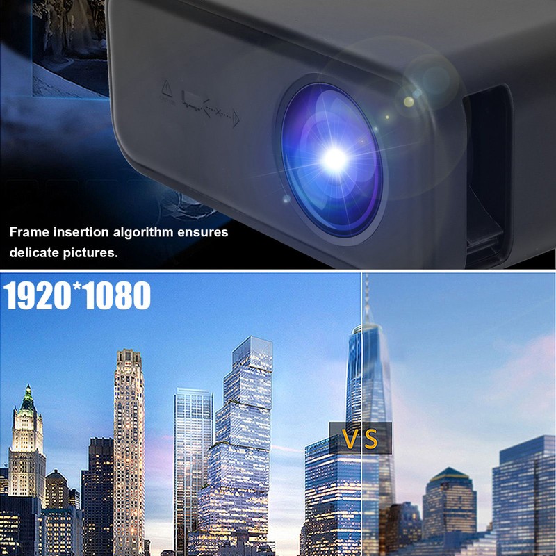 YT500 Mini Projector Portable Movie Projector with Audio and Video/USB/Memory