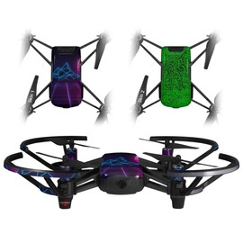 Skin Decal Wrap 2 Pack for DJI Ryze Tello Drone Synth Mountains Drone NOT Included