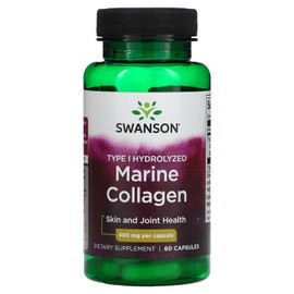 Swanson Hydrolyzed Fish Collagen Type I 400 Milligrams 60 Capsules