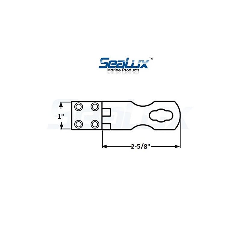 SeaLux Marine Stainless Steel Safety Swivel Hasp and Staple