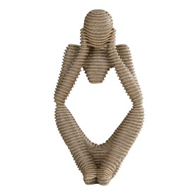 ANCLLO Abstract Sculpture Statue Thinker Sandstone Resin for Hotel Home Desktop Bookshelf Office Decoration