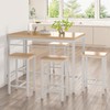AWQM 5 Pieces Dining Table Set for 4,Beige Bar Table