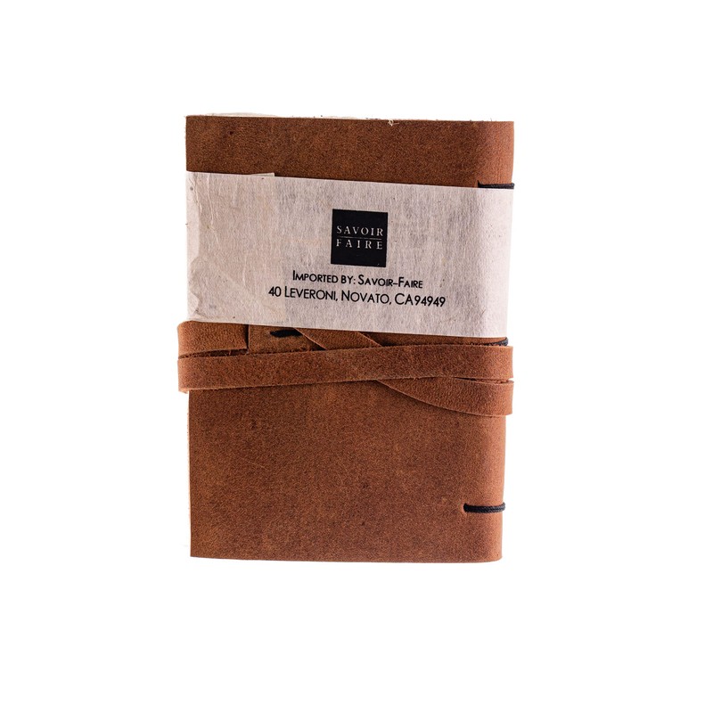 Lama Li Leather Journal, 3" x 4", Brown