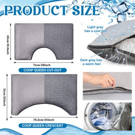 Hahafelt Cooling Sleeper Side Pillowcase (Only Pillowcase) Cool Two-Sided Design Pillow Cover Curved Pillow Case Queen Size for Hot and Side Back Sleeper(Cut-Out Style,Dark Gray)
