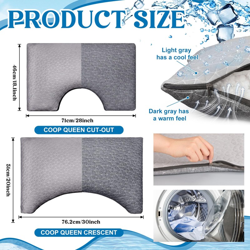 Hahafelt Cooling Sleeper Side Pillowcase (Only Pillowcase) Cool Two-Sided Design