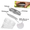 Kisangel 4Pcs Stainless Steel Sprouting Lids for Mason Jars Removable