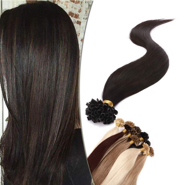 Real Hair Extensions, Keratin, U-Tip, Remy Human Hair, 50 Strands