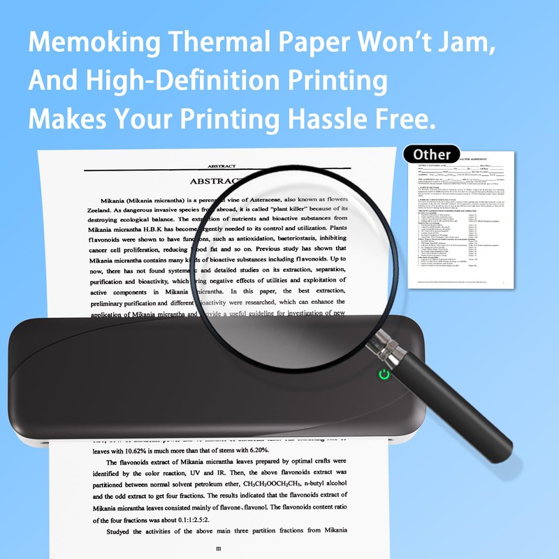Thermal Printer Paper A4-8.27"×11.69" (210x297mm) Compatible with Phomemo M08F/M832/M833/M834/M835 Thermal