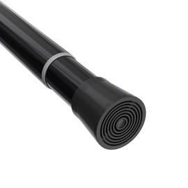 Tension Curtain Rod Black Spring Curtain Rod, Shower Curtain Rod 27 to 51 Inches, 1pc For Windows No Drilling Adjustable Spring Curtain Rod Stainless Steel Shower Rod for Bathroom,Closet, Window