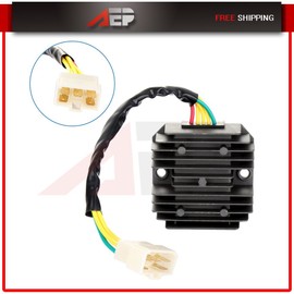 Auto_EngineParts Fits Linhai 260cc 300cc ATV Black 1 Piece Voltage Regulator Rectifier New Brand