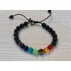 7 Chakra Healing Reiki Bracelet Energy Bead Natural Lava Stone