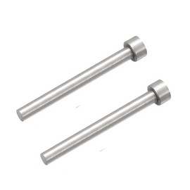 JSMOUID SKD61 Straight Ejector Pins, 3/8" Dia Round Tip Punch 127mm (5") Long Silver Gray 2pcs