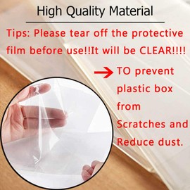 LOKQING 20 Pack 4''x 4'' x 4'' Clear Candy Apple Boxes with Hole and Sticks Set Food Grade Plastic Clear Caramel Apple Containers Chocolate Covered Apples Packaging Party Favor Gift Goxes