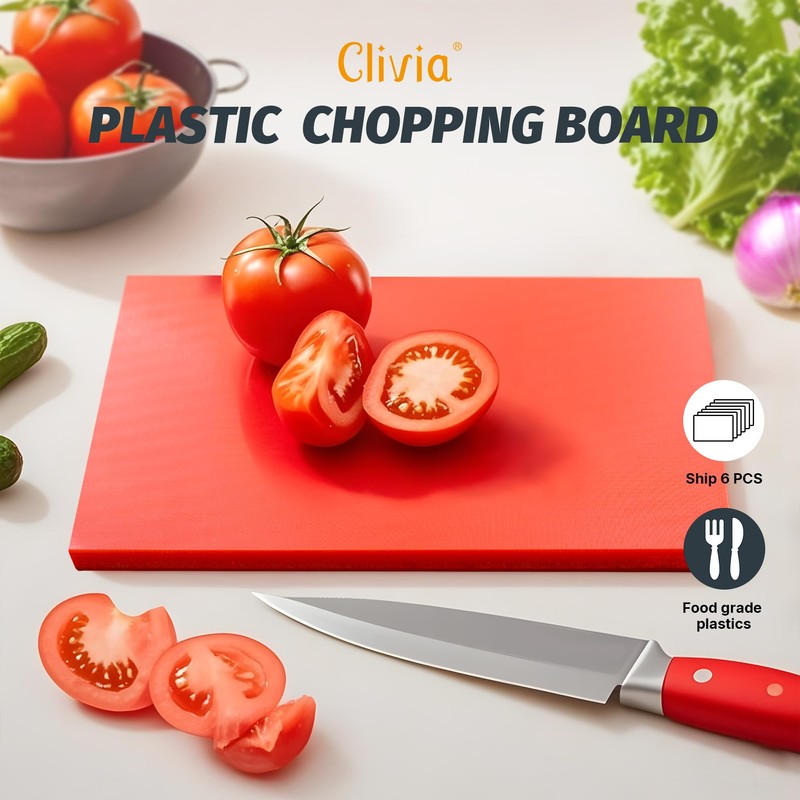 CLIVIA Commercial Grade Cutting Board for Kitchens,Plastic Chopping Board, 20