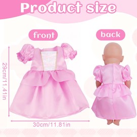 IKOPFLN 1 Piece Doll Princess Dress, Baby Bor N Accessories, Baby Bor N Clothing 43 cm, Baby Clothes, Baby Bor N Clothes, Baby Annab ell Clothing 43 cm