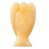 dssmboom 3” Hand Carved Yellow Jade Crystal Angel Statue, Pocket