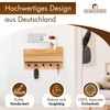Heimatspäne Key Rack Wood with Shelf Solid Oak Wood High-Quality