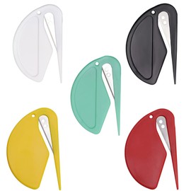 CUHZA Pack of 5 Letter Openers, Envelope Cutter, Plastic Cutter, Efficient Letter Opener with Sharp-Edged Envelope Cutter for Packing Post, Unpacking, Paper Cutting