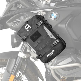 ENJOHOS Crash Bar Bag Motorcycle Waterproof 6L Motorcycle Frame Bag Bumper Bag for Motorcycle Side Pocket Crash Bar Bag Molle System Expandable Motorcycle Bag with Shoulder Strap, Black