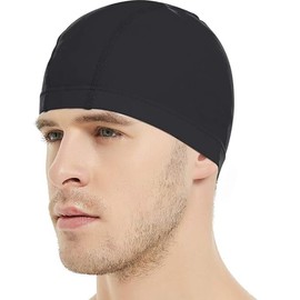 Swim Cap, Swimming Cap, Long Hair Swimming Cap, Men's, Women's, Adults, Unisex, Swimming Hat, For Competitions, Quick Drying, Waterproof, For Pools, Hot Springs, Beaches, One Size Fits All (Type-A)