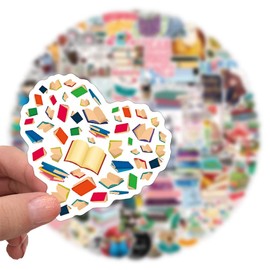 100 Pieces Reading Stickers,Reading Reward Stickers for Students and Teachers,I Love Reading Book Motivational Positive Theme Decals for Water Bottle Skateboard Guitar Notebook Phone Laptop Classroom