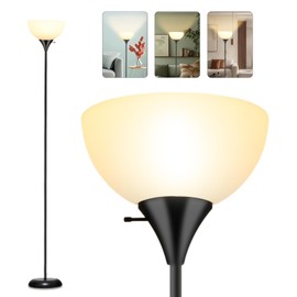 Floor Lamp for Living Room, Standing lamp for Bedroom, Drop-Resistant White Lampshade, Standing Lamp for Bedroom Study Office Hostel Kid’s Room
