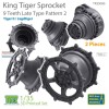 T-Rex Studio TRXTR35086 1:35 TRex - King Tiger Sprocket Set 9 Teeth Late Type Pattern 2