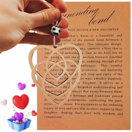 Mother's Knot Ornament,Mother Gifts,Wooden Heart Christmas Story Ornament,Gifts for Mum,Present for Mom,Heart Keepsake Gift,Mum Gifts,Mum, Wooden Hearts for Hanging,Hanging Hearts,A