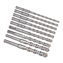 9 Piece Drill Bit Set, SDS Plus Shank, Electric Hammer Drill Bit, Electric Hammer Drill, Round Handle Impact Drill