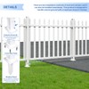 E&K 36"H Vinyl White Picket Fence Post