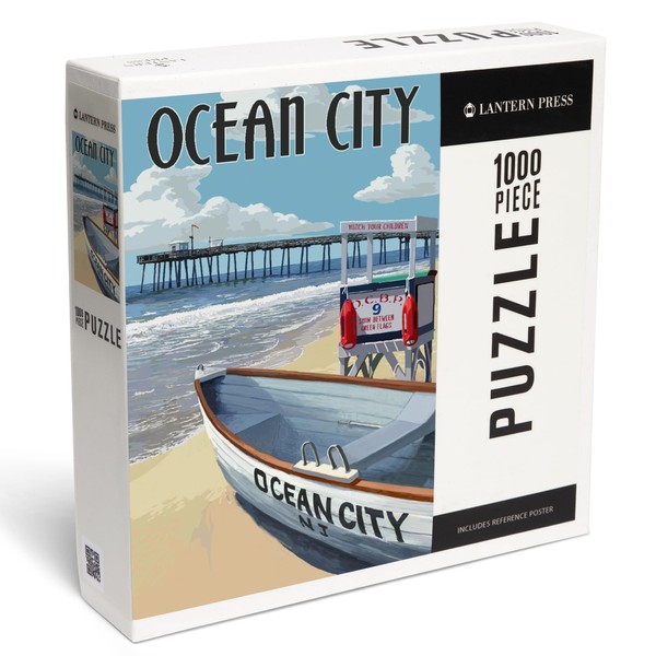 Lantern Press 1000 Piece Jigsaw Puzzle, Ocean City, New Jersey,