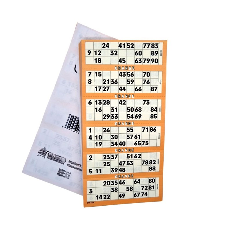 Bingosupermarket Bingo Tickets 600 Pad 6 To a Sheet 1-90