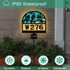 VividLadybug Solar House Numbers Yard Sign Stake, Solar Powered Lights