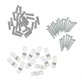ClosetMaid 7561 Shelf Clips for Concrete Installation, 12-Pack, White
